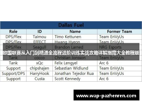 欧国联赛从入门到精通全流程进阶训练实战攻略详解指南大全教程版 欧国联赛从入门到精通全流程进阶训练实战攻略详解指南大全教程版